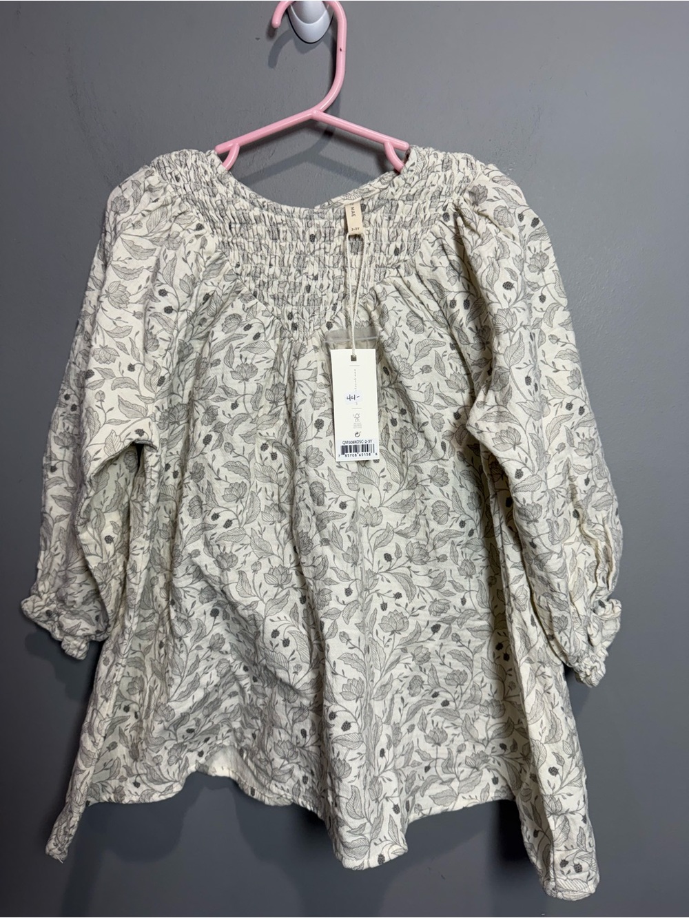 Quincy Mae Floral Smocked Dress Bloomer Set 2-3Y NWT
